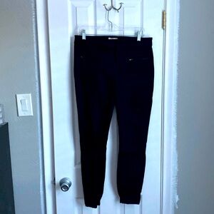 LOFT black skinny pants with brushed velvet texture
